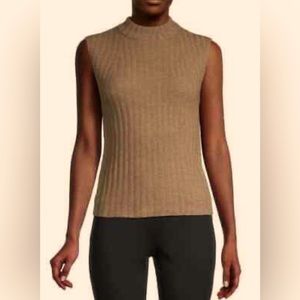 Vince wool/cashmere mock neck tank sleeveless sweater. Pristine condition